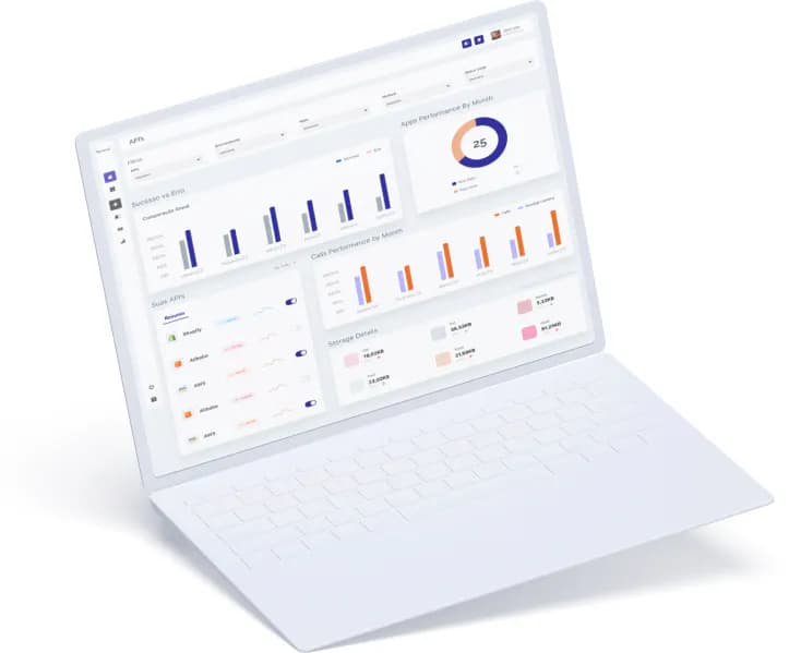 Ilustração mostra os dados da Neoway, contextualizando as soluções em plataforma ou API com dashboards customizados.